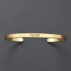 Inspirational Quotes Cuff Bracelet " DON'T WORRY BE HAPPY " Metal Engraved Bracelet