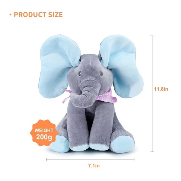 Interactive Singing Elephant Plush Toy with Moving Ears