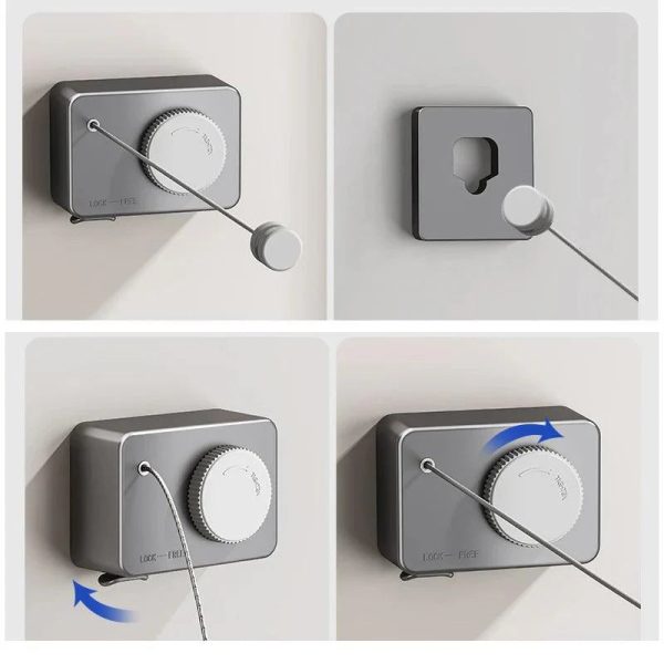 Invisible Retractable Clothesline
