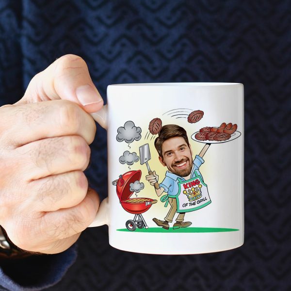 Is Dad The Grillmaster - Gift For Dad- Custom Dad Photo Coffee Mug- Father's Day Mug