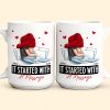 It Started With A Message Romantic Couples - Personalized Mug - Anniversary Gifts For Her, Him