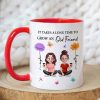 It Takes A Long Time Grow And Old Friends Birth Month Flowers Personalized Mug