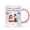 It Takes A Long Time Grow And Old Friends Birth Month Flowers Personalized Mug