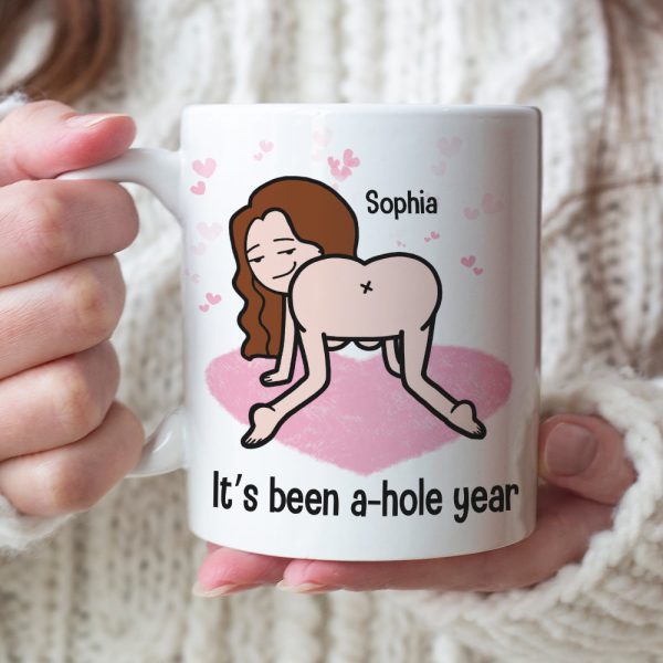 It's Been A-Hole Year Personalized Mug, Gift For Couple, Couple Anniversary Gift, Funny Couple Mug