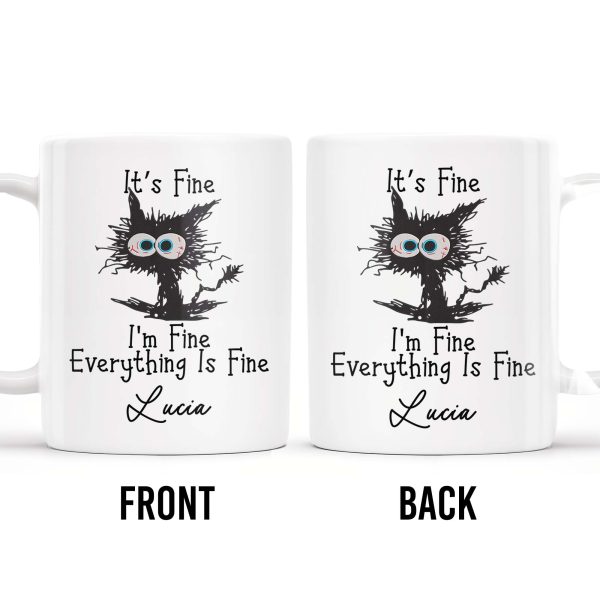 It's Fine, I'm Fine, Everything Is Fine Cartoon Character - Personalized Custom Coffee Mug - BST136_MG