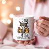 It's Fine I'm Fine Fire Cat Personalized Mug, Sarcastic Gift With Custom Name