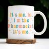 It's Me, Hi. I'm The Pharmacist. It's Me, Pharmacist Lab Coat and Medical Tools - Personalized Custom Coffee Mug - GRAD310_MG