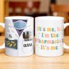 It's Me, Hi. I'm The Pharmacist. It's Me, Pharmacist Lab Coat and Medical Tools - Personalized Custom Coffee Mug - GRAD310_MG