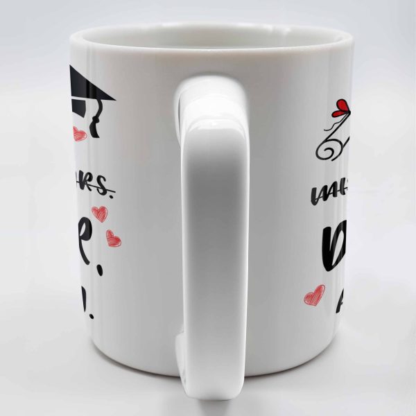 It's Miss Doctor Actually With Graduation Cap and Hearts - Personalized Custom Coffee Mug - DOC044_MG