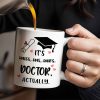 It's Miss Doctor Actually With Graduation Cap and Hearts - Personalized Custom Coffee Mug - DOC044_MG