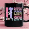 It's Okay To Mental Health Personalized Mug, Inspirational Self-Care Gift with Custom Name and Positive Affirmations