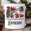 It's the Most Wonderful Time of The Year Personalized Mug, Reindeer, Santa, Snowman Vintage Gift with Custom Name