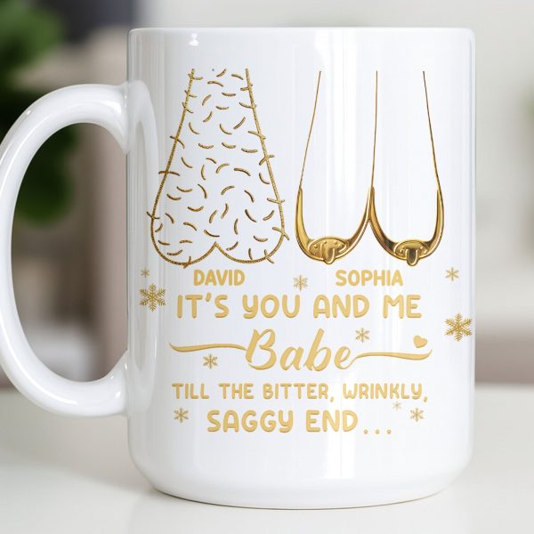 It's You And Me Babe, Older Couple Figures - Personalized Custom Coffee Mug - CPL1232_MG