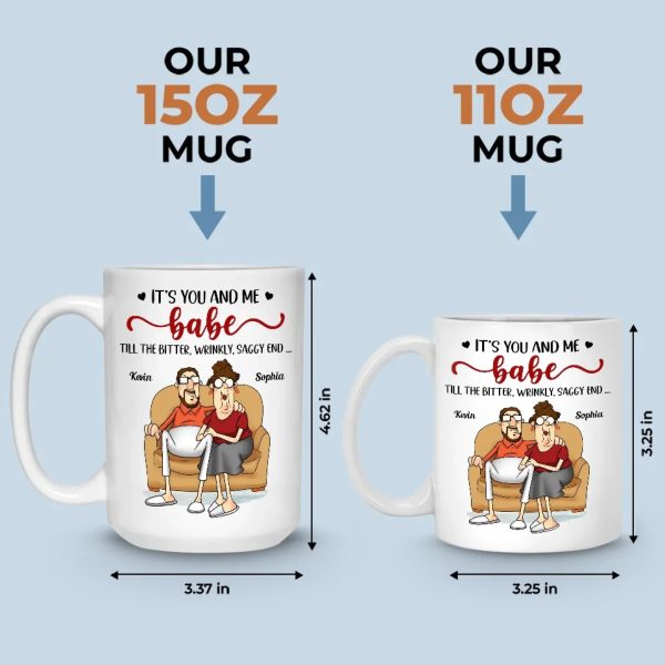It's You And Me Till The Bitter End - Couple Personalized Custom Mug - Gift For Husband Wife, Anniversary