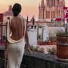 Ivory Satin Backless Maxi Dress