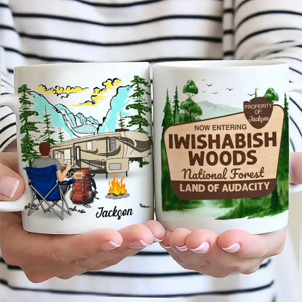 Iwishabish Woods Camping - Personalized Mug