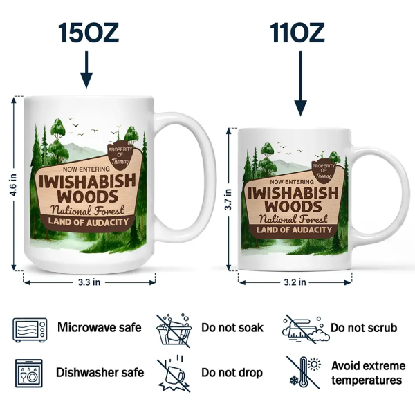 Iwishabish Woods Camping - Personalized Mug