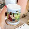 Jesus Lord, Please Keep Your Arm Around My Shoulder And Your Hand Over My Mouth - Personalized White Mug