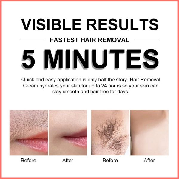 Joypretty Body & Facial Hair Removal Cream Fast, Painless Hair Removal For Smooth Skin