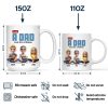 Just A Dad And His Girl 3D Cartoon - Personalized Mug