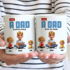 Just A Dad And His Girl 3D Cartoon - Personalized Mug