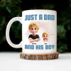 Just A Dad And His Girl 3D Effect Crossed Arms - Personalized Mug