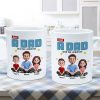 Just A Dad And His Kids Cartoon Funny Style Personalized Mug, Unique 2025 Father's Day Gift For Dad