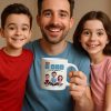 Just A Dad And His Kids Cartoon Funny Style Personalized Mug, Unique 2025 Father's Day Gift For Dad