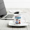 Just A Dad And His Kids Cartoon Funny Style Personalized Mug, Unique 2025 Father's Day Gift For Dad