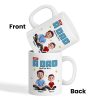 Just A Dad And His Kids Cartoon Funny Style Personalized Mug, Unique 2025 Father's Day Gift For Dad