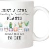 Just a Girl Standing in Front of Her Plants Asking Them Not to Die Coffee Mug Funny Plant Lover Gift