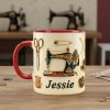 Just A Girl Who Love Sewing - Personalized Accent Mug - Gift For Her, Sewing Lovers NL122