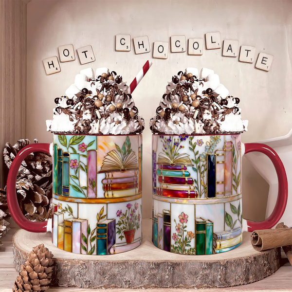 Just A Girl Who Loves Books - Personalized Accent Mug - Gift For Her HH01