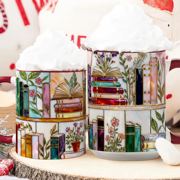 Just A Girl Who Loves Books - Personalized Accent Mug - Gift For Her HH01