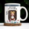 Just A Girl Who Loves Books With Floral Design - Personalized Custom Coffee Mug - BLV056_MG