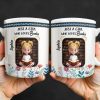 Just A Girl Who Loves Books With Floral Design - Personalized Custom Coffee Mug - BLV056_MG