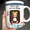Just A Girl Who Loves Books With Floral Design - Personalized Custom Coffee Mug - BLV056_MG