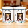 Just A Girl Who Loves Books With Floral Design - Personalized Custom Coffee Mug - BLV056_MG