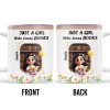 Just A Girl Who Loves Books With Flowers And Happy Sun Design - Personalized Custom Coffee Mug - DTG013_MG