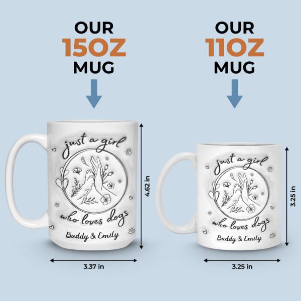 Just A Girl Who Loves Dogs - Dog Personalized Custom 3D Inflated Effect Printed Mug - Gift For Pet Owners, Pet Lovers