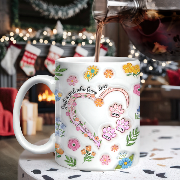 Just A Girl Who Loves Dogs Personalized 3D Inflated Effect Printed Mug HA75 898088