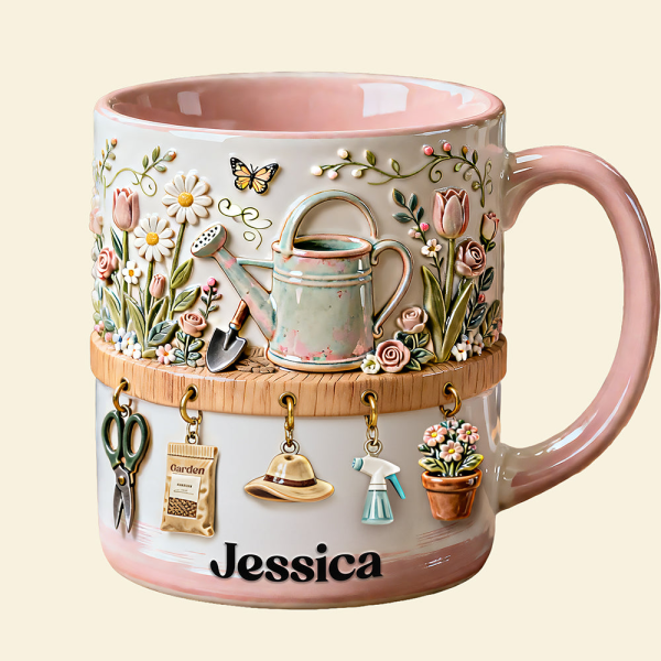 Just A Girl Who Loves Gardening - Personalized Accent Mug - Gifts For Garden Lovers HH01