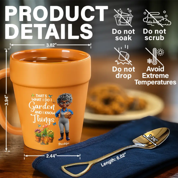 Just A Girl Who Loves Gardening - Personalized Plant Pot Ceramic Mug