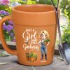 Just A Girl Who Loves Gardening - Personalized Plant Pot Ceramic Mug