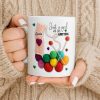 Just A Girl Who Loves Knitting - Personalized Custom Coffee Mug - HOB011_MG
