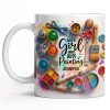 Just A Girl Who Loves Painting With Paints And Brushes - Personalized Custom Coffee Mug - HOB010_MG