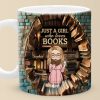 Just A Girl With A Heart Full Of Stories - Personalized Custom Mug - Christmas Gift For Book Lovers