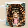 Just A Girl With A Heart Full Of Stories - Personalized Custom Mug - Christmas Gift For Book Lovers