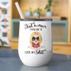 Just A Mom Trying Not To Lose My Shit, Personalized Mug, Gift For Mom, Mother's Day Gift, Chibi Woman With Crossed Arms