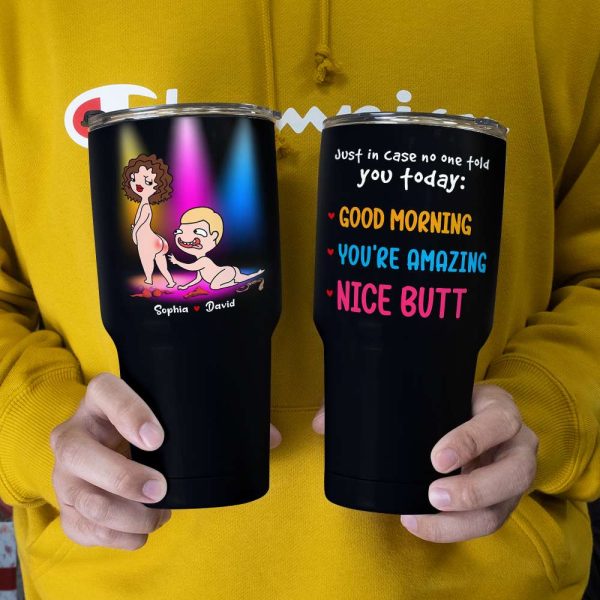 Just In Case No One Told You Today Nice Butt Personalized Mug, Couple Gift
